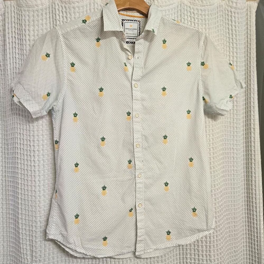 Denim-and-flower Men's multi Shirt